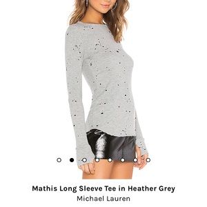Mathis long sleeve tee in heather grey